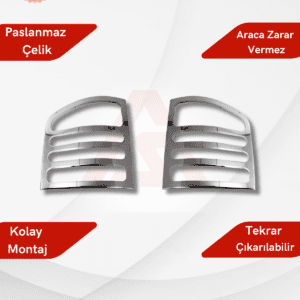 Volkswagen Transporter T5 Van Stop Çerçevesi 2 Parça 2003-2014 Krom Paslanmaz Çelik