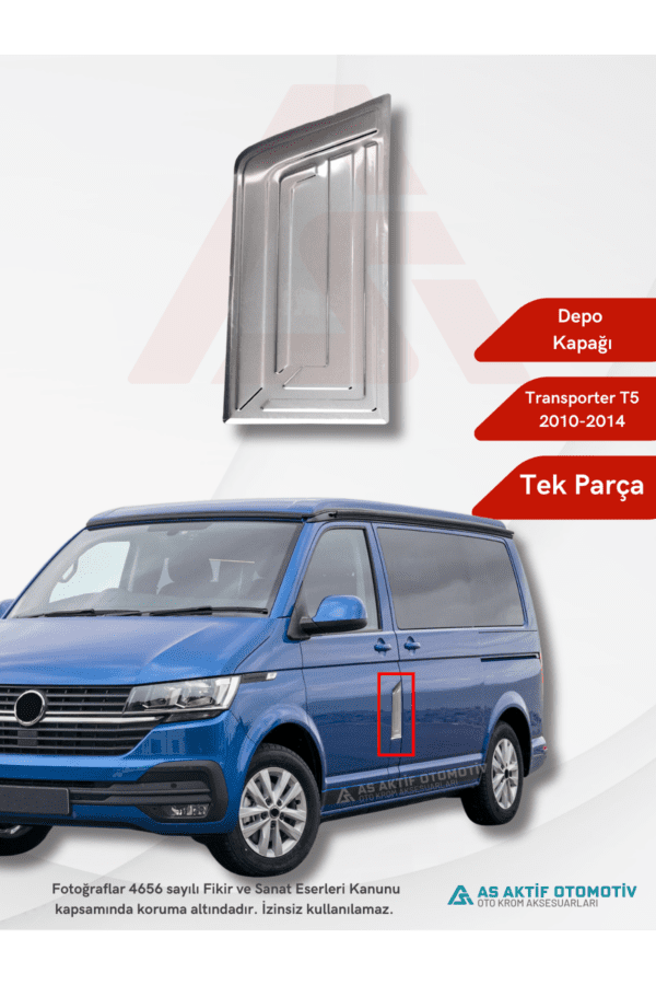 Volkswagen Transporter T5 Van Depo Kapağı 2010-2014 Krom Paslanmaz Çelik