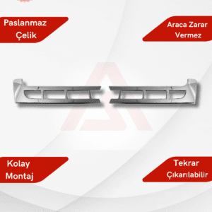 Volkswagen Transporter T5 Van Ön Panjur 2 Parça 2010-2014 Krom Paslanmaz Çelik