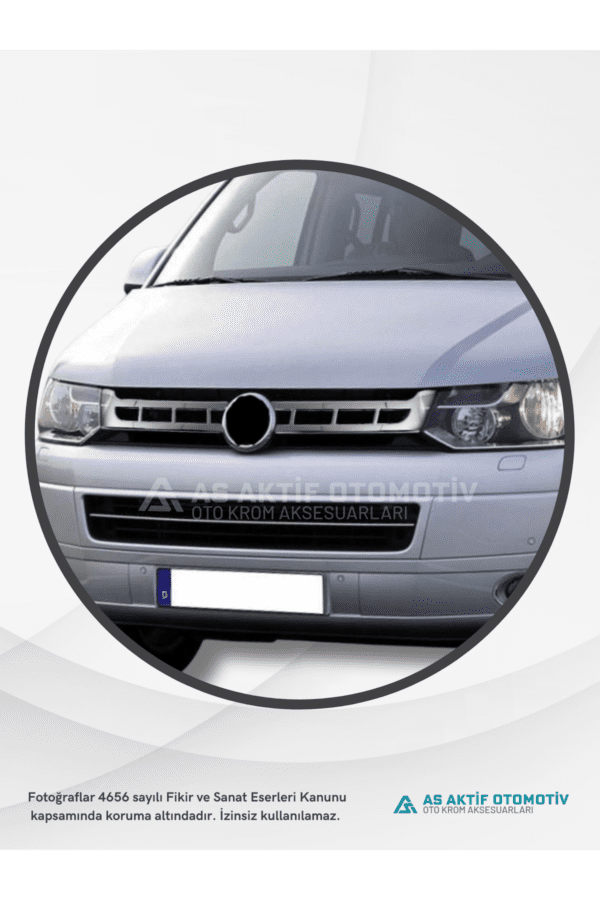 Volkswagen Transporter T5 Van Ön Panjur 2 Parça 2010-2014 Krom Paslanmaz Çelik