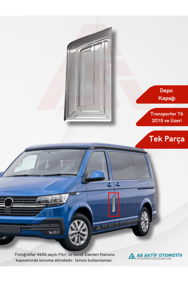 Volkswagen Transporter T6 Van Depo Kapağı 2015 ve Üzeri Krom Paslanmaz Çelik