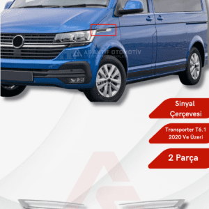 Volkswagen Transporter T6.1 Van Sinyal Çerçevesi 2 Parça 2020 ve Üzeri Krom Paslanmaz Çelik